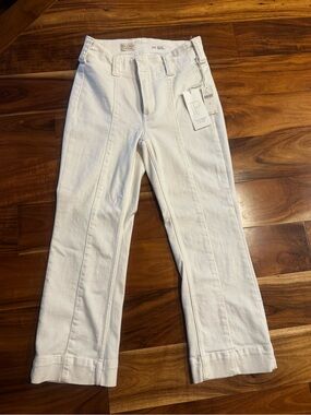 Anthropology PILCRO White High-Rise Seamed Jeans